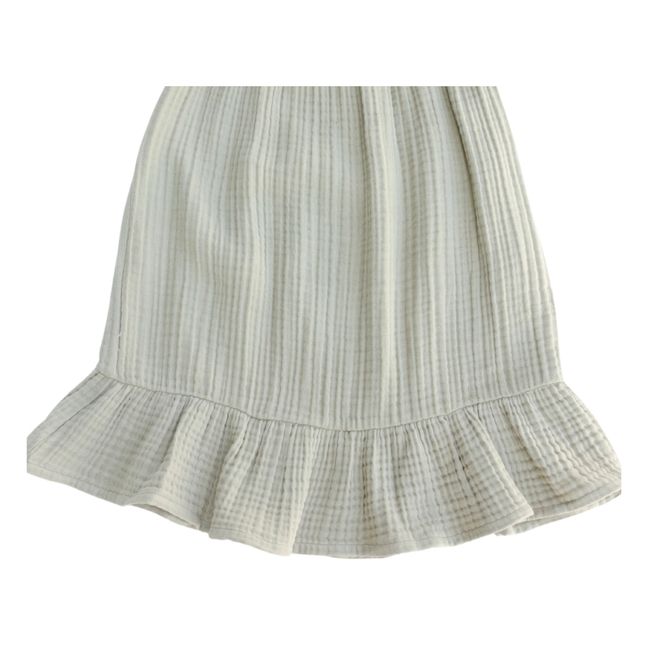 Jupe Longue Gaze de Coton Bio Claudia | Sauge
