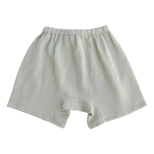 Pantalones cortos Haru de algodón orgánico en relieve | Salvia