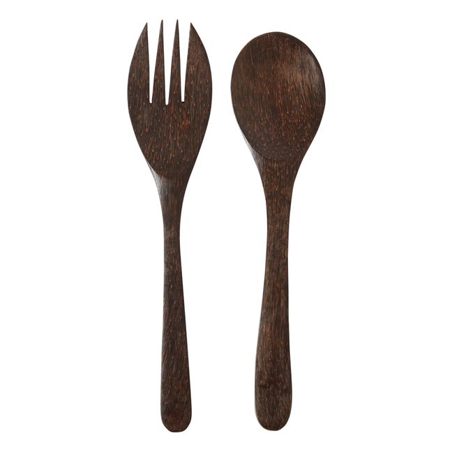Couverts à salade en coco - Set de 2