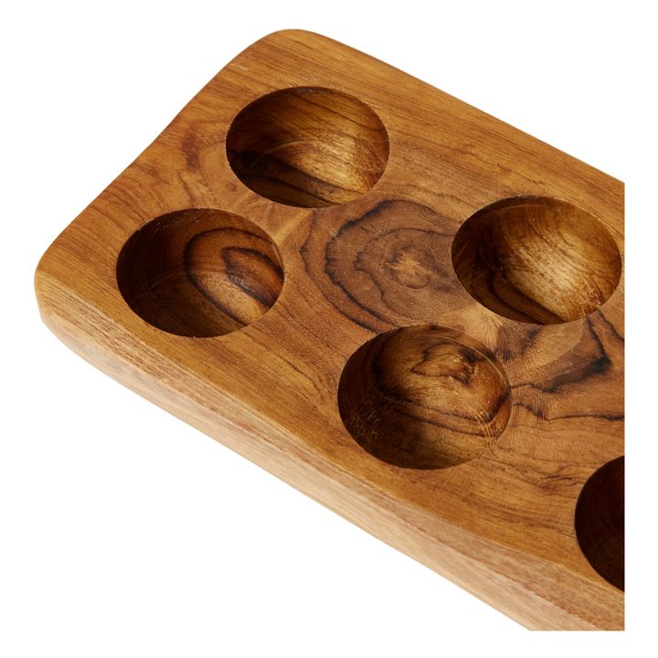 Eierhalter aus Holz | Teak- Produktbild Nr. 1