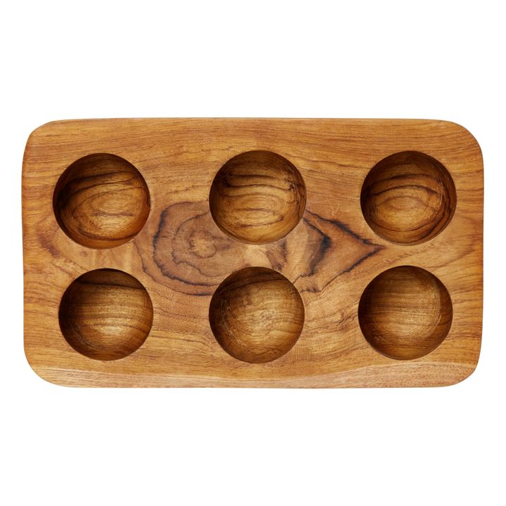 Eierhalter aus Holz | Teak- Produktbild Nr. 2