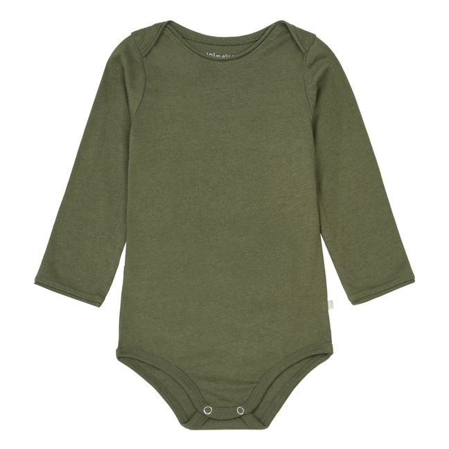 Norra Organic Cotton Baby Bodysuit | Verde Kaki