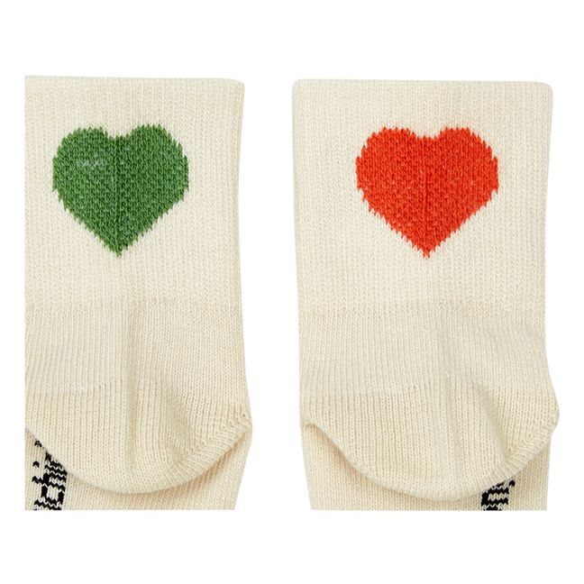 Heart Socks Ecru