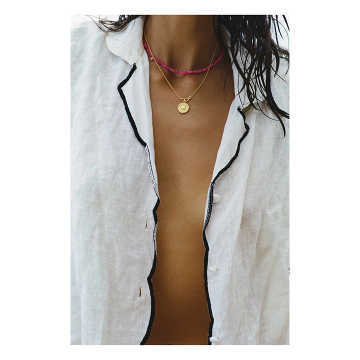 Pump Up The Jam Necklace | Fuchsia- Product image n°1