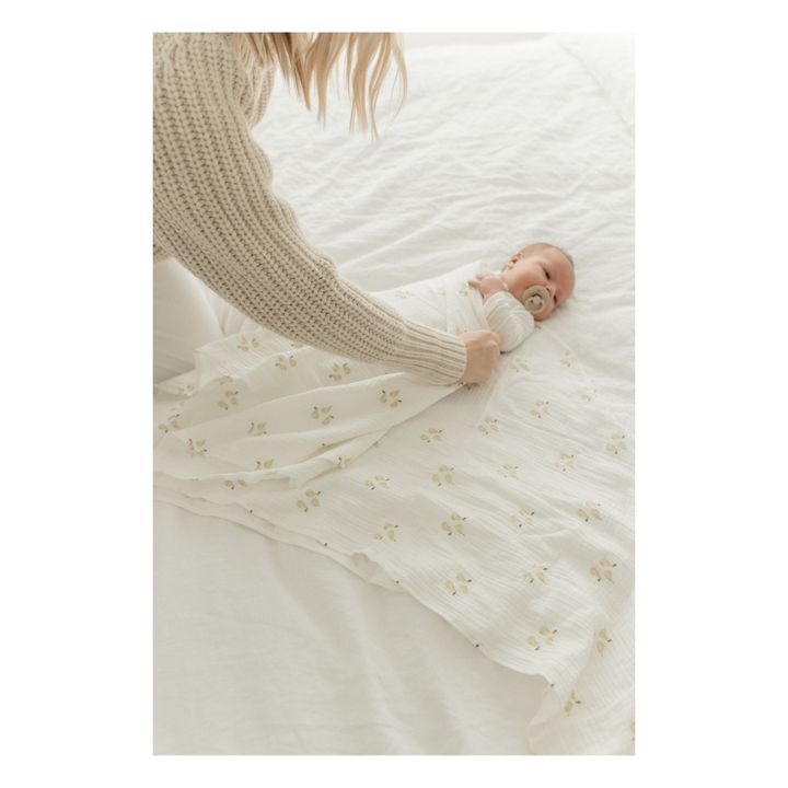 Manta para envolver al bebé de algodón orgánico 120x120 cm | Pear- Imagen del producto n°3