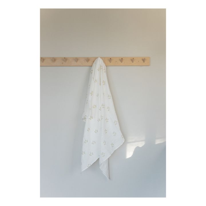 Organic Cotton Swaddling Cloth - 120 x 120 cm | Pear- Product image n°7
