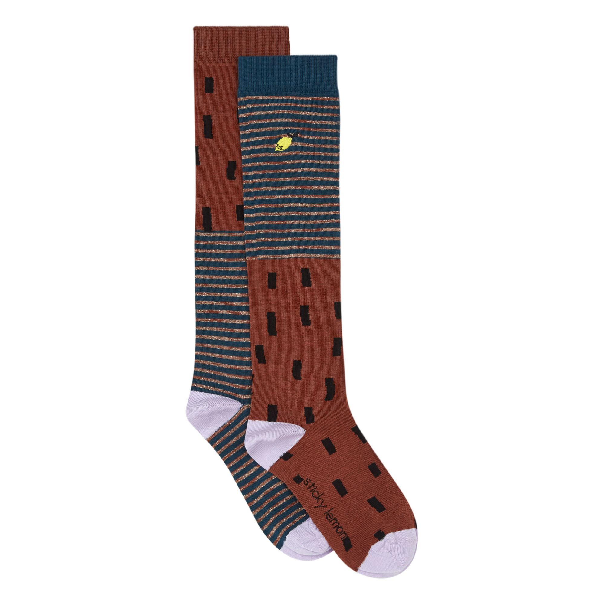 Striped High Socks | Marrón- Imagen del producto n°0