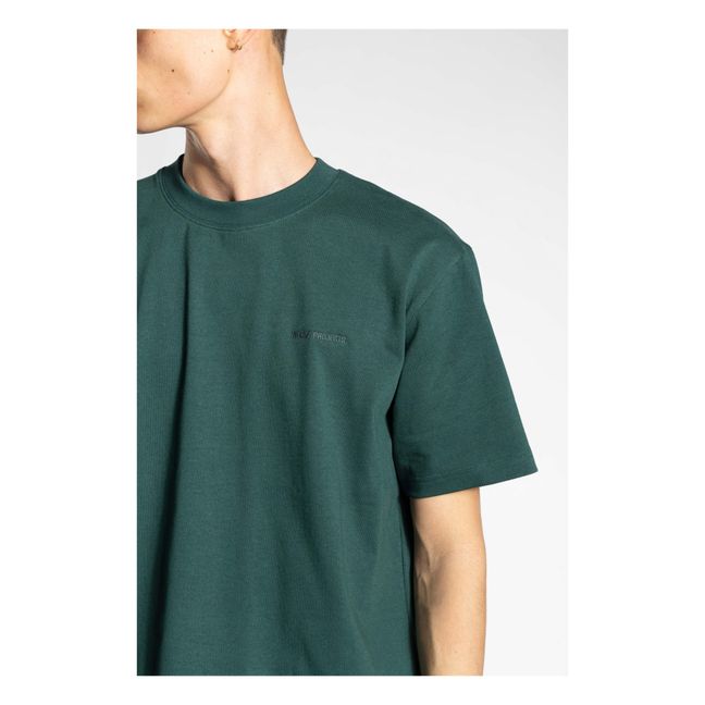 T-Shirt Coton Bio Johannes Heavy Logo SS Verde scuro
