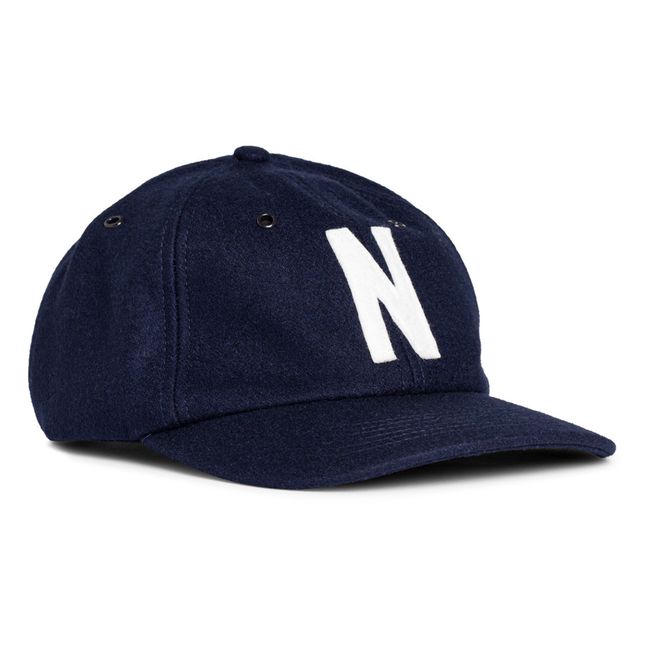 Wool Sports Cap | Navy blue
