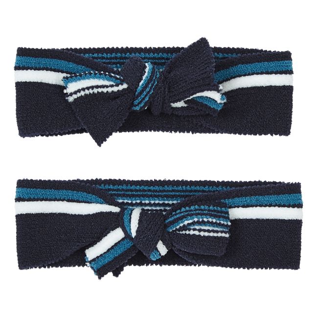 Lot de 2 Élastiques Larges | Bleu marine