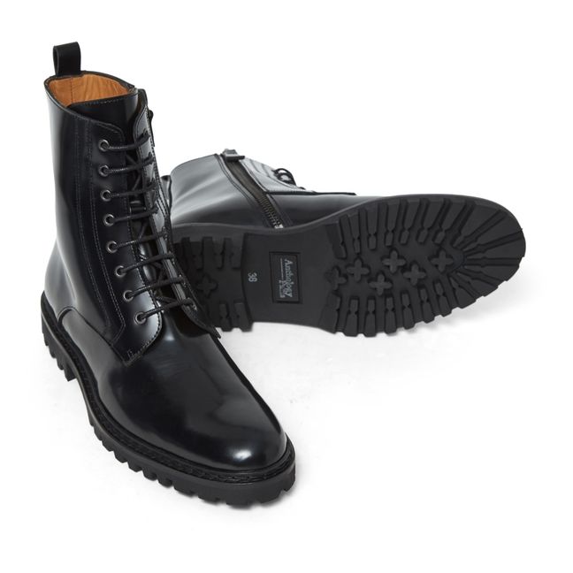 7497 Shiny Boots | Black