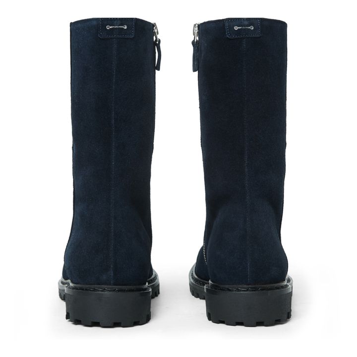 Flat Suede Boots | Azul Marino- Imagen del producto n°2