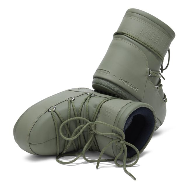 Low Rubber Icon Moon Boots | Verde militare