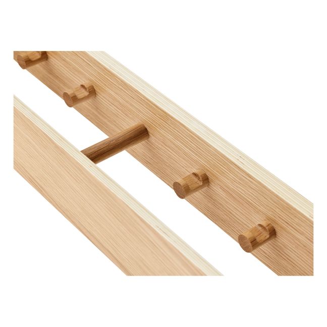 Etagère avec patères Epoch en bois | Chêne