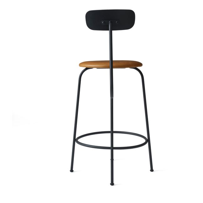 Tabouret de bar Afteroom, piètement noir | Cognac