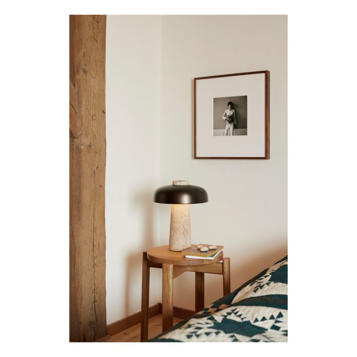Reverse Travertine Table Lamp | Bronze- Product image n°6