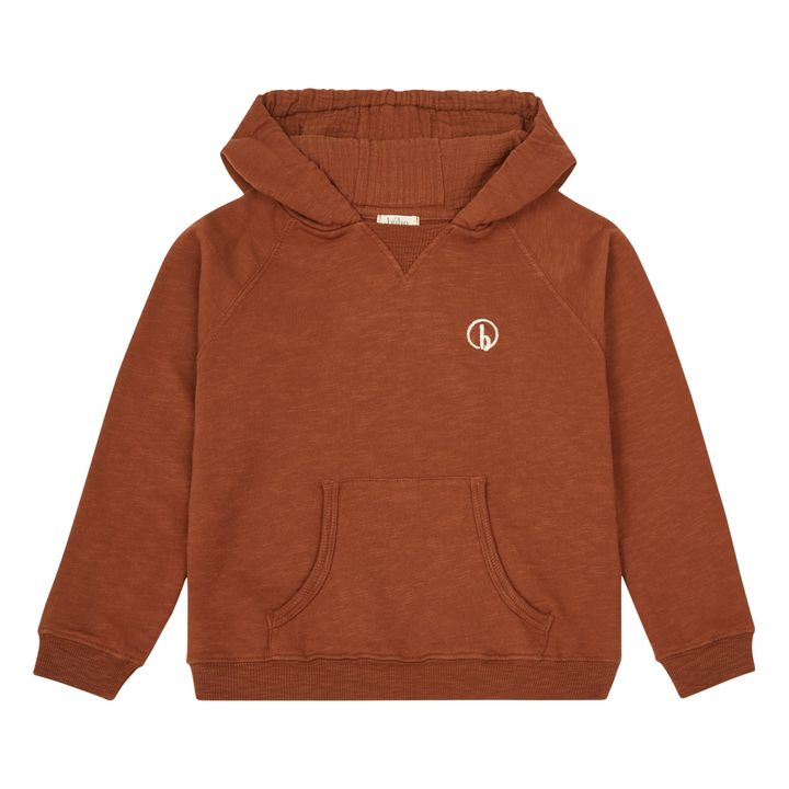 Búho Organic Cotton Hoodie Rust Smallable