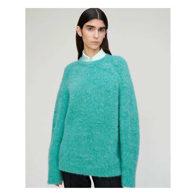 Olivia Alpaca and Merino Wool Jumper | Blu acqua