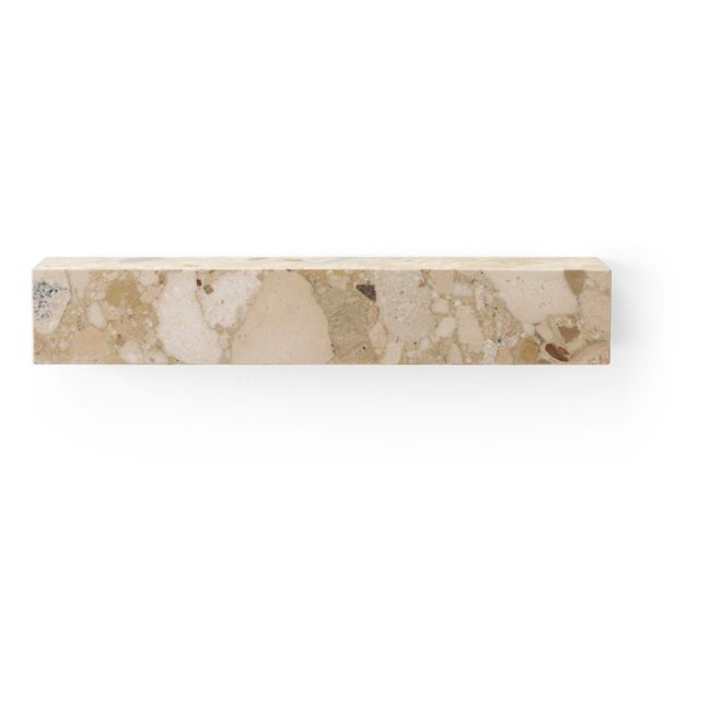 Plinth Breccia Marble Shelf | Beige