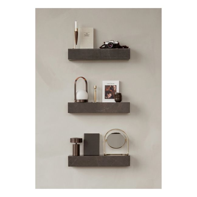 Plinth Breccia Marble Shelf | Brown