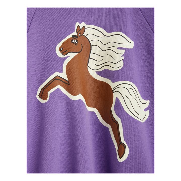 Organic Cotton Large Horse Print Sweatshirt Violeta- Imagen del producto n°3