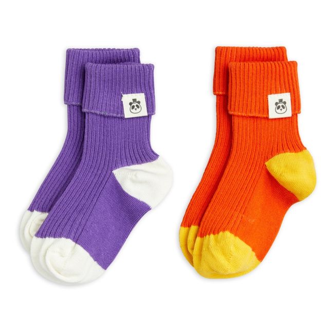 Organic Cotton Socks - Set of 2  Rojo
