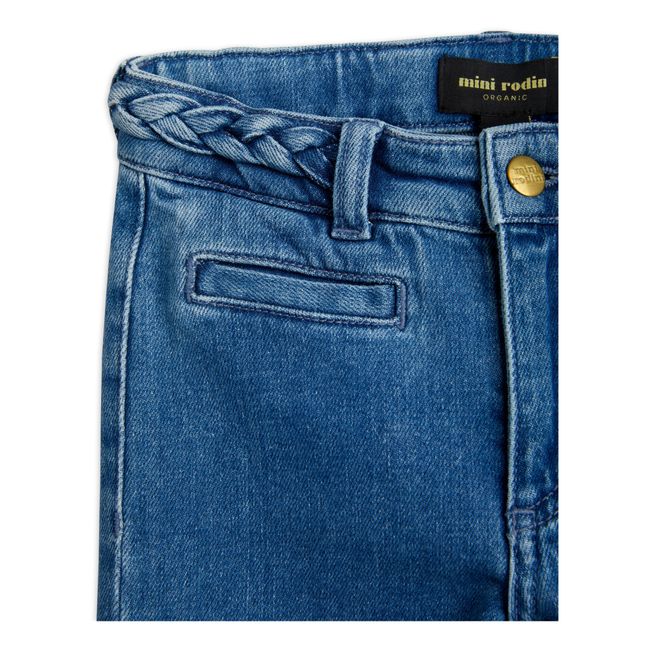 Organic Cotton Flared Jeans Azul