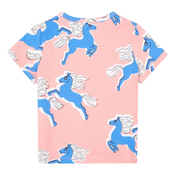 Organic Cotton Horse T-shirt | Rosa- Imagen del producto n°3