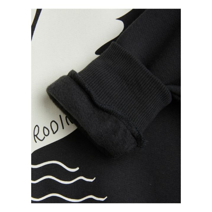 Organic Cotton Large Swan Sweatshirt Negro- Imagen del producto n°2