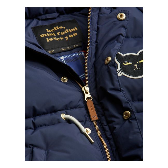 Recycled Polyester Cat Puffer Jacket Navy