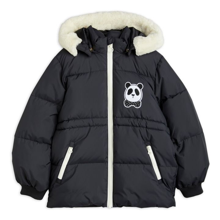 Recycled Polyester Panda Puffer Jacket Negro- Imagen del producto n°0