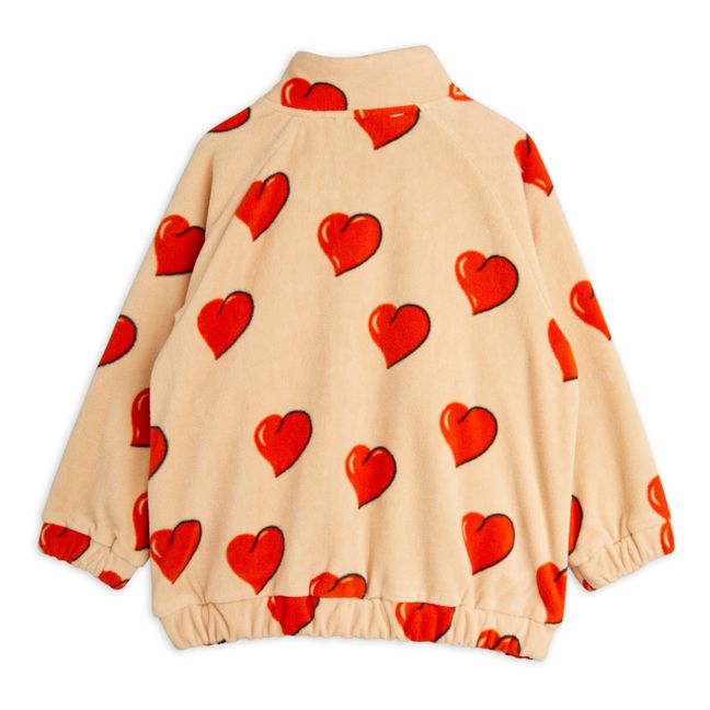 Recycled Polyester Heart Jacket | Beige
