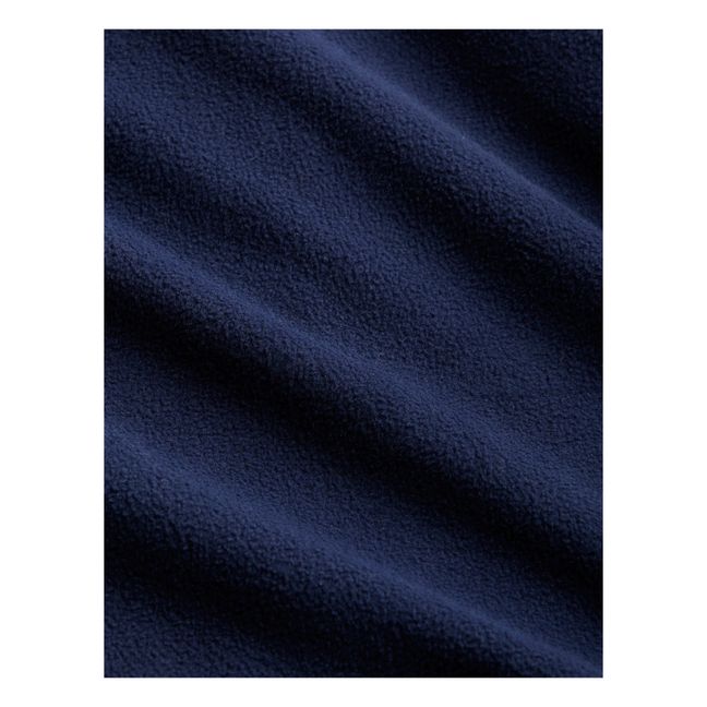 Recycled Polyester Zip-Up T-shirt Azul Marino