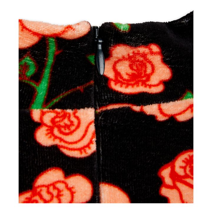 Organic Cotton Velour Dress Negro- Imagen del producto n°4