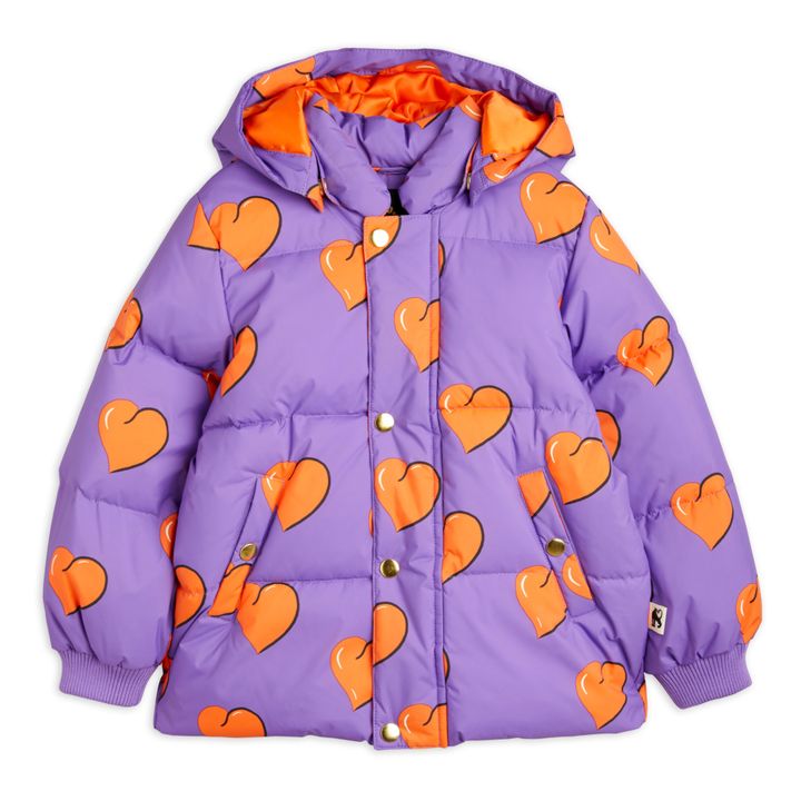 Recycled Polyester Heart Puffer Jacket Violeta- Imagen del producto n°0