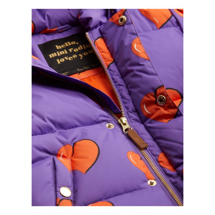 Recycled Polyester Heart Puffer Jacket Violeta- Imagen del producto n°2