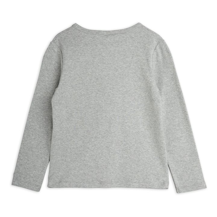 Organic Cotton Long Sleeve Horse T-shirt Gris- Imagen del producto n°2
