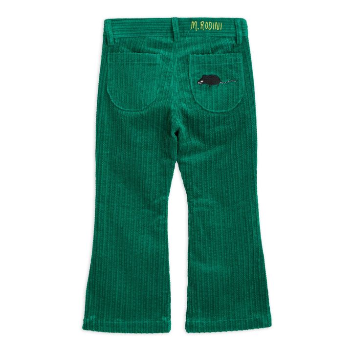 Organic Cotton Flared Trousers | Verde- Immagine del prodotto n°6