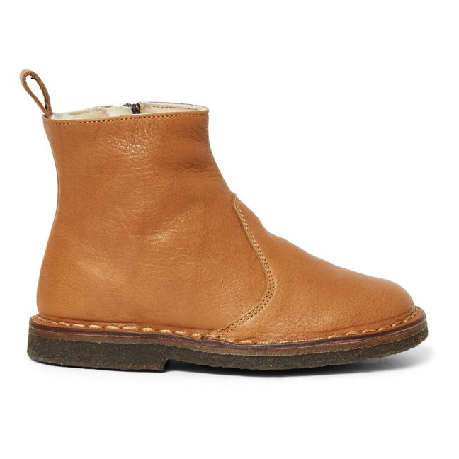Fur-Lined Boots Camel