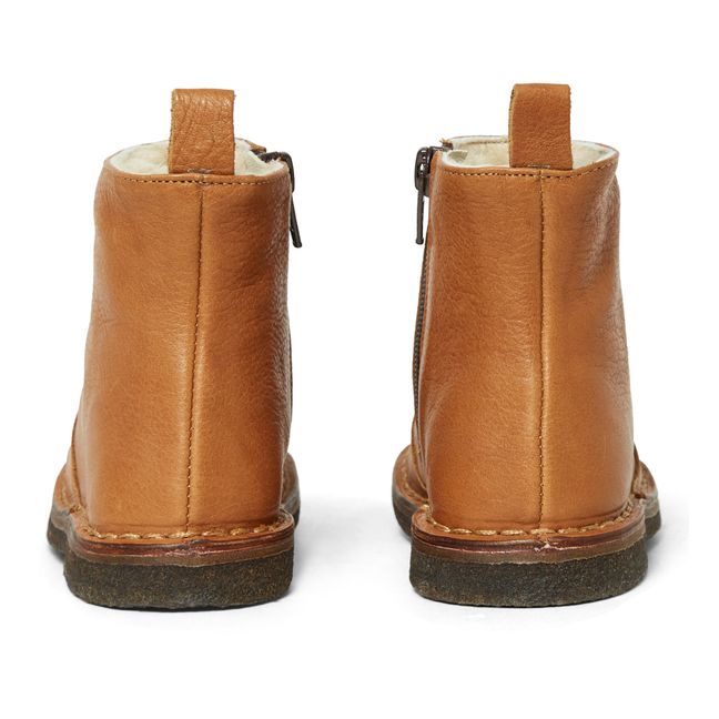 Fur-Lined Boots Camel