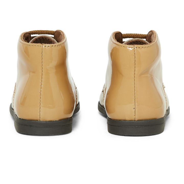 Patent Leather Lace-Up Boots | Camel- Imagen del producto n°2
