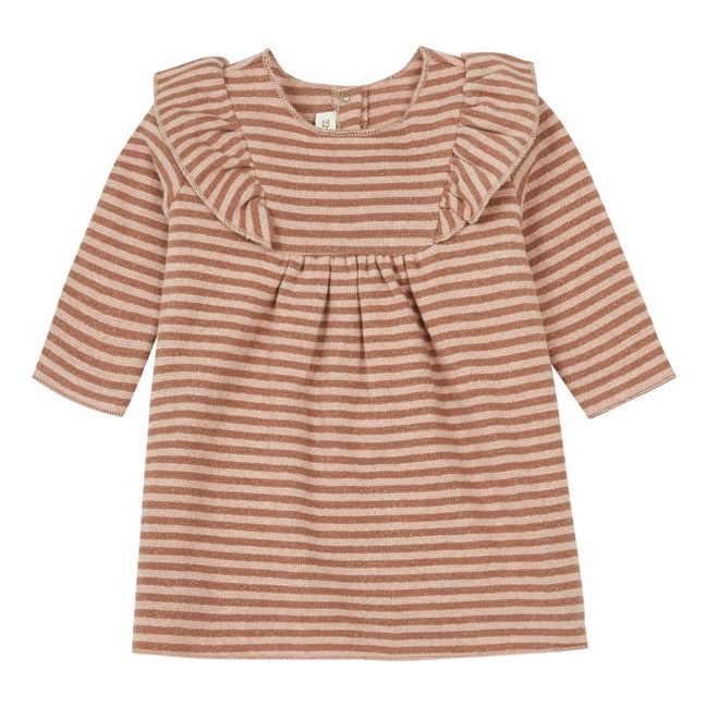 Striped Lurex Knit Dress | Rosa