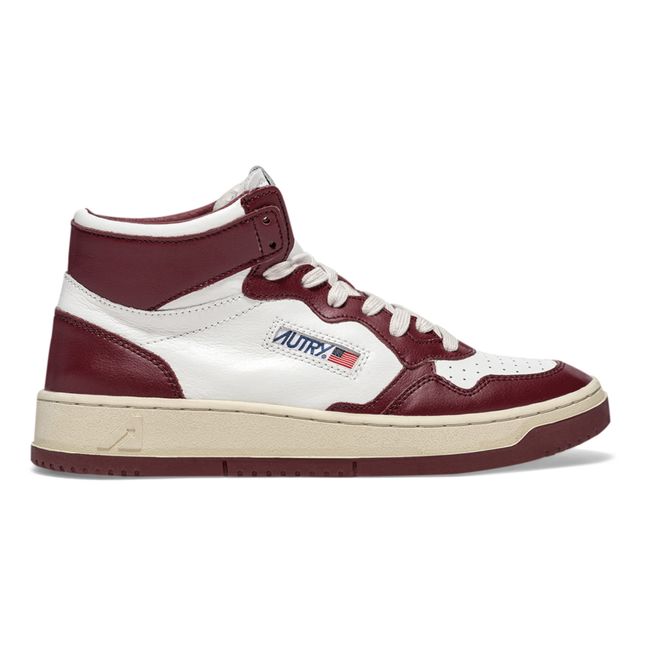 Zapatillas Medalist Mid Piel Bicolor | Burdeos