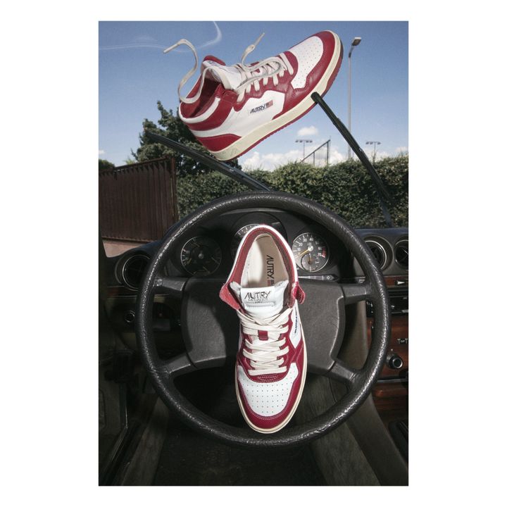 Sneakers Medalist Mid Leder zweifarbig | Burgunderrot- Produktbild Nr. 1