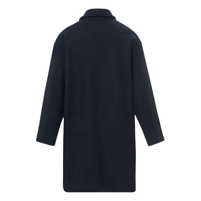 Manteau Honoré Laine Recyclée | Bleu marine