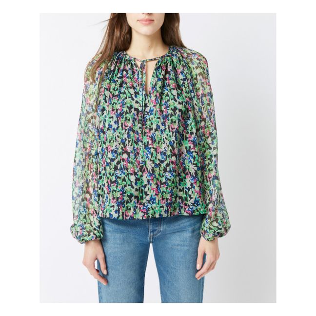 Monaco Twins Silk Blouse | Verde