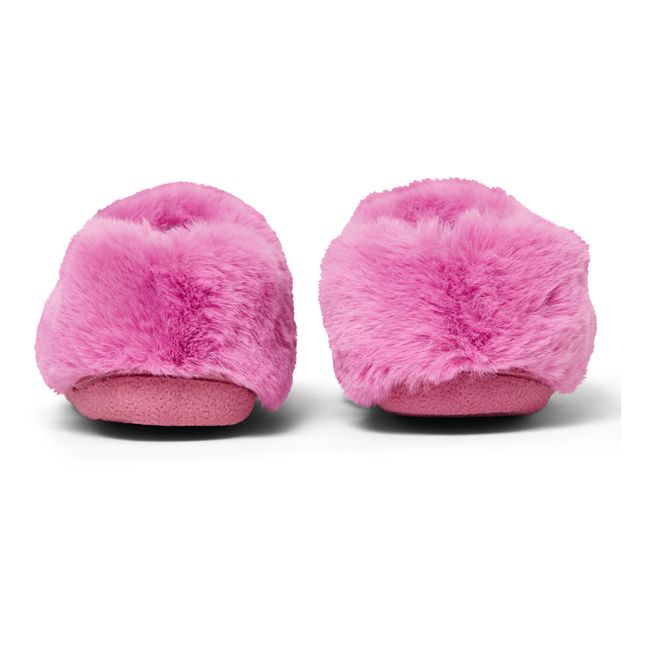Astro Faux-Fur Slippers | Pink
