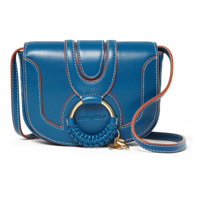 Mini Hana Topstitched Leather Bag | Azul