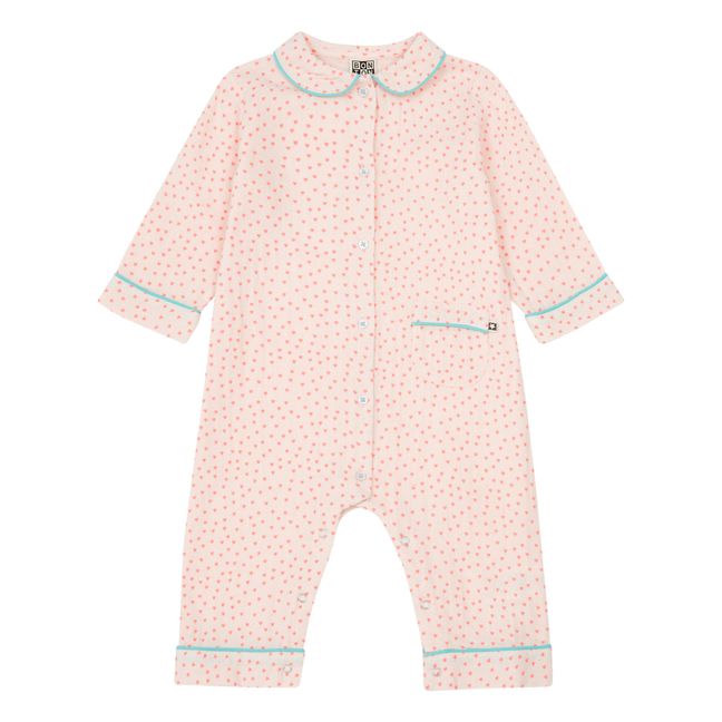 Notte Cotton Gauze Hearts Pyjamas - No Sleep Club Collection  | Rosa