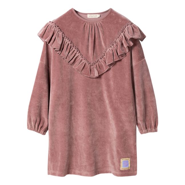 Vestido de terciopelo de algodón orgánico Colette | Malva